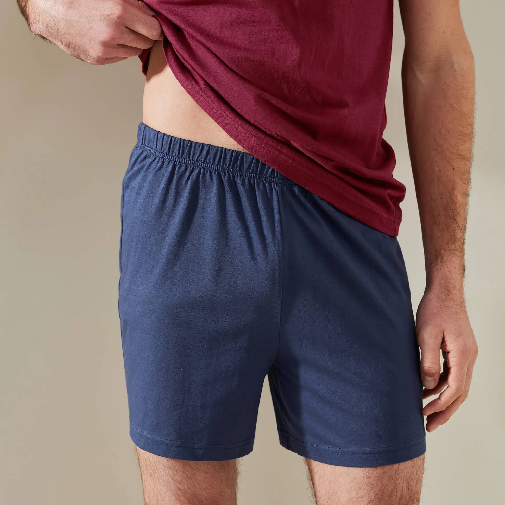Driekleurige shortama - set van 2
