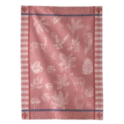 Droogdoek in jacquardkatoen met bosthema - set van 3