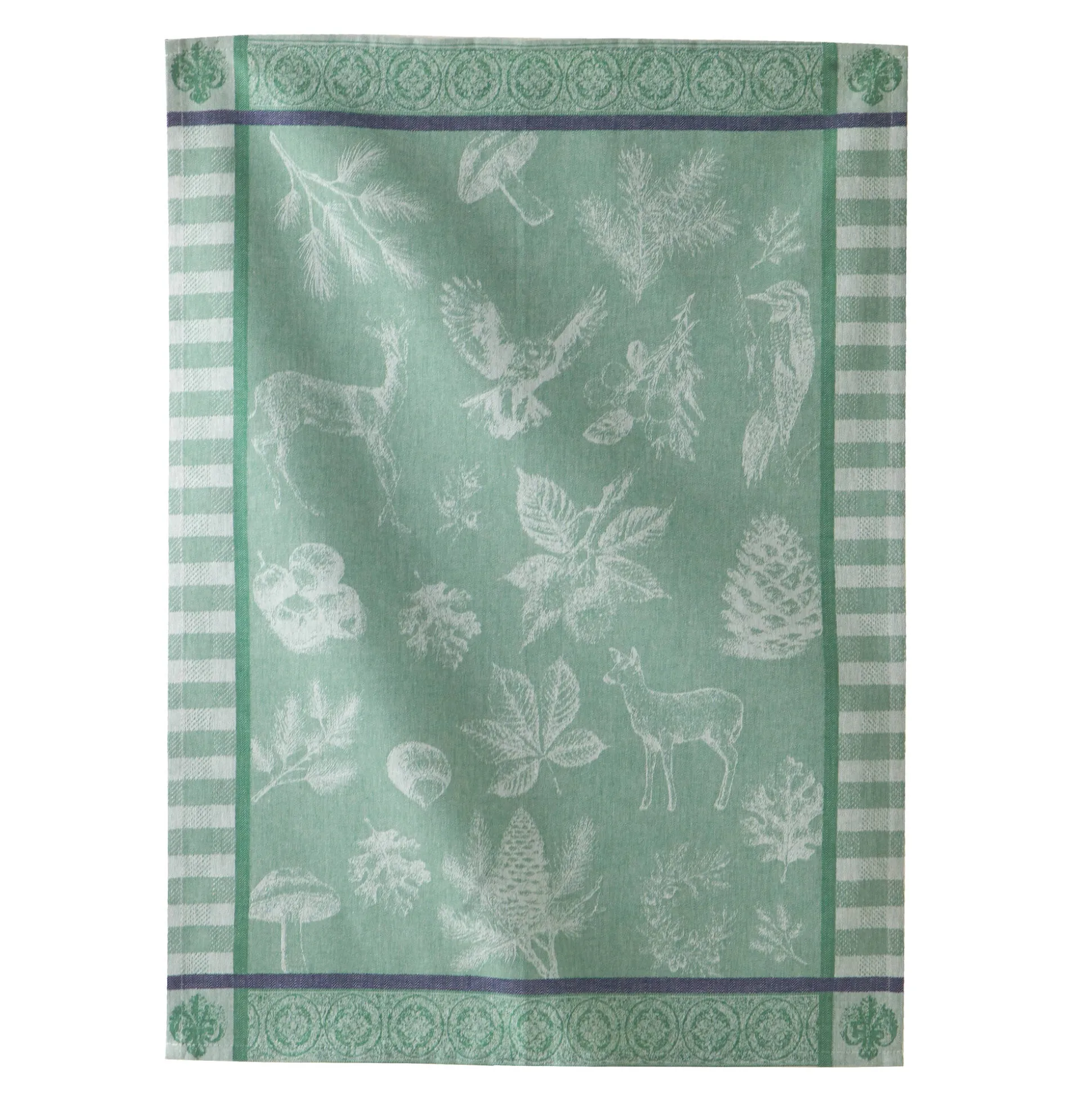 Droogdoek in jacquardkatoen met bosthema - set van 3