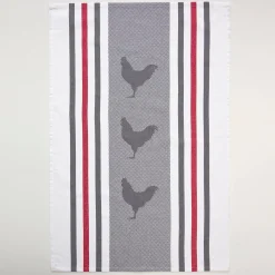 Droogdoeken met kip- en koemotief - set van 4