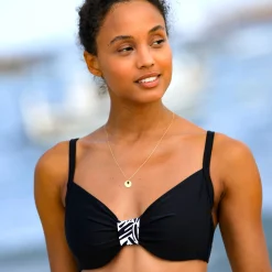 Effen bikinibeha met beugels en drapering