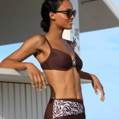 Effen bikinibeha met beugels en drapering