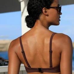 Effen bikinibeha met beugels en drapering