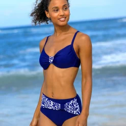 Effen bikinibeha met beugels en drapering