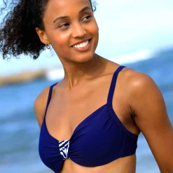 Effen bikinibeha met beugels en drapering