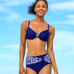 Effen bikinibeha met beugels en drapering