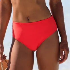 Effen bikinislip met hoge taille Solaro