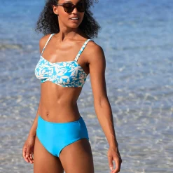 Effen bikinislip met hoge taille Solaro