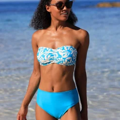 Effen bikinislip met hoge taille Solaro