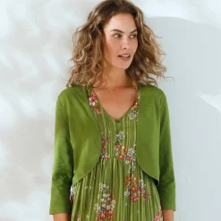 Effen bolero met 3/4-mouwen