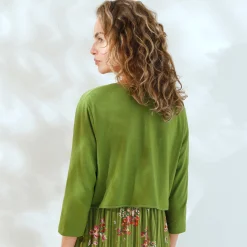 Effen bolero met 3/4-mouwen
