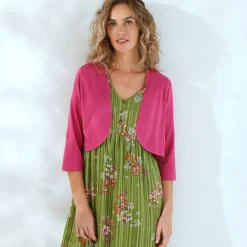 Effen bolero met 3/4-mouwen