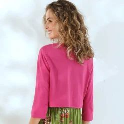Effen bolero met 3/4-mouwen