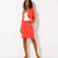 Effen bolero met 3/4-mouwen