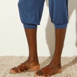 Effen bolstaande 3/4-broek