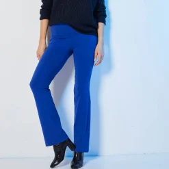 Effen bootcut legging, elastische taille