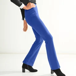 Effen bootcut legging, elastische taille