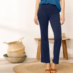 Effen bootcut legging, elastische taille