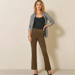 Effen bootcut legging, elastische taille