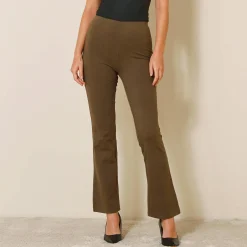 Effen bootcut legging, elastische taille