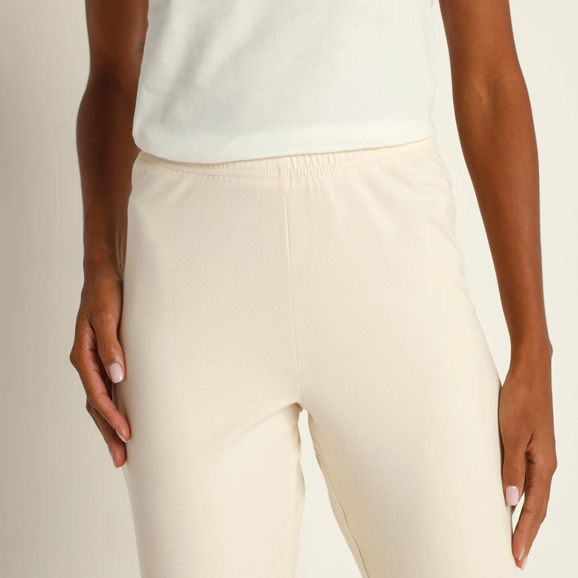 Effen bootcut legging, elastische taille