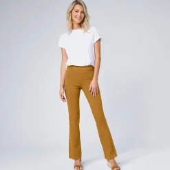 Effen bootcut legging, elastische taille