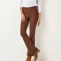 Effen bootcut legging, elastische taille
