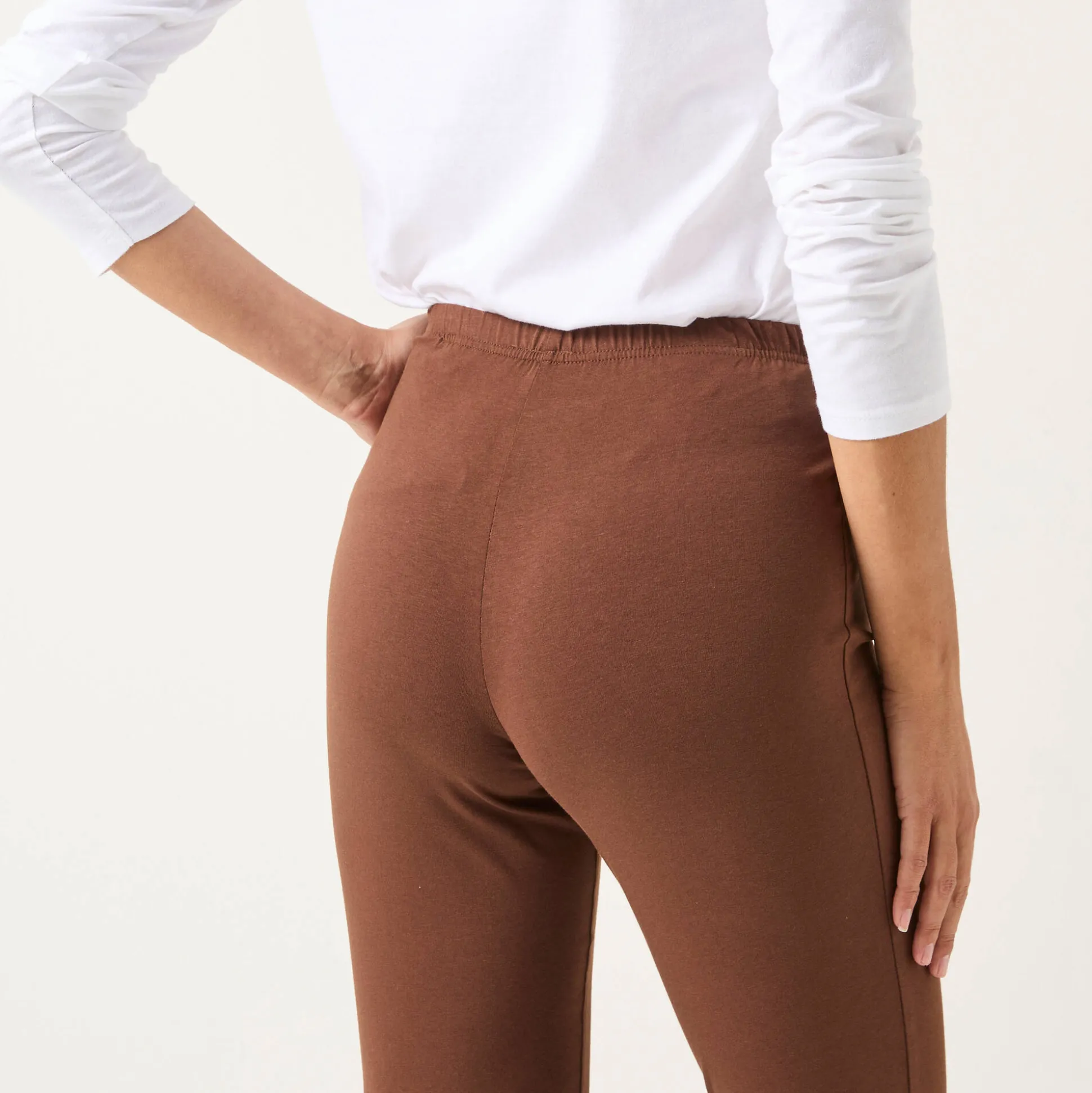 Effen bootcut legging, elastische taille
