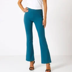 Effen bootcut legging, elastische taille