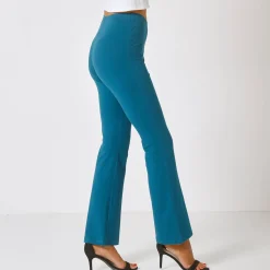 Effen bootcut legging, elastische taille