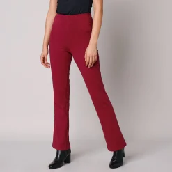 Effen bootcut legging, elastische taille