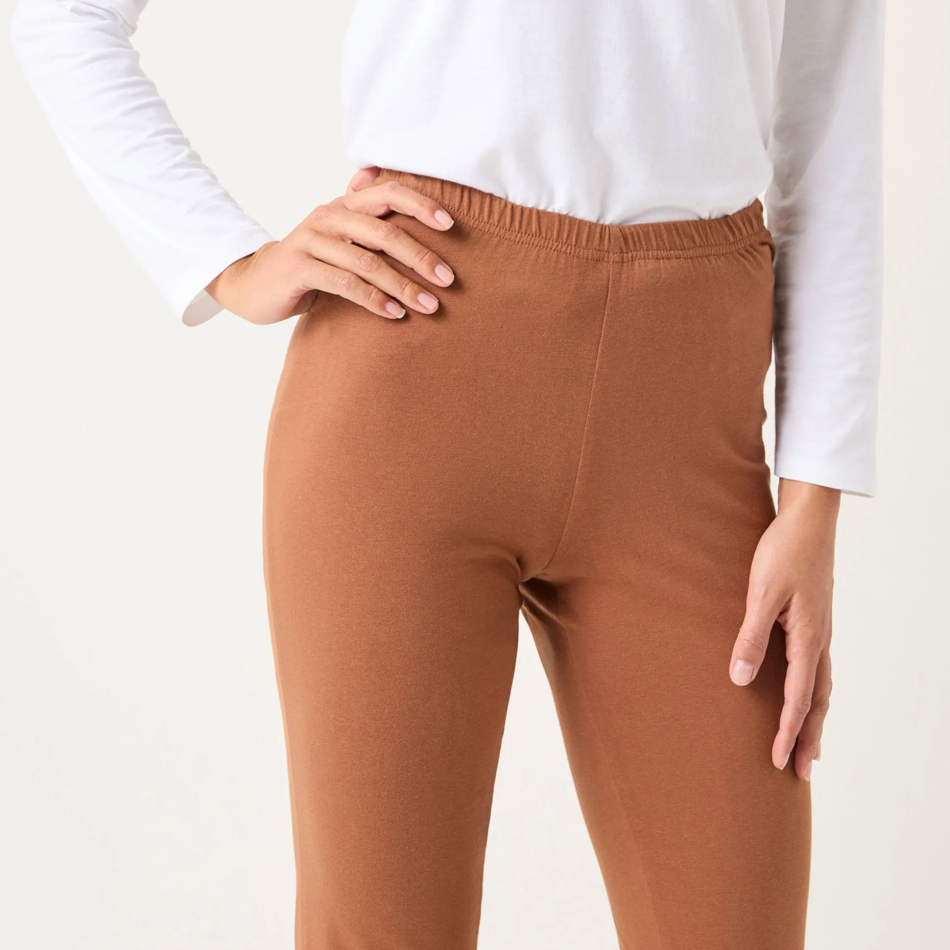 Effen bootcut legging, elastische taille