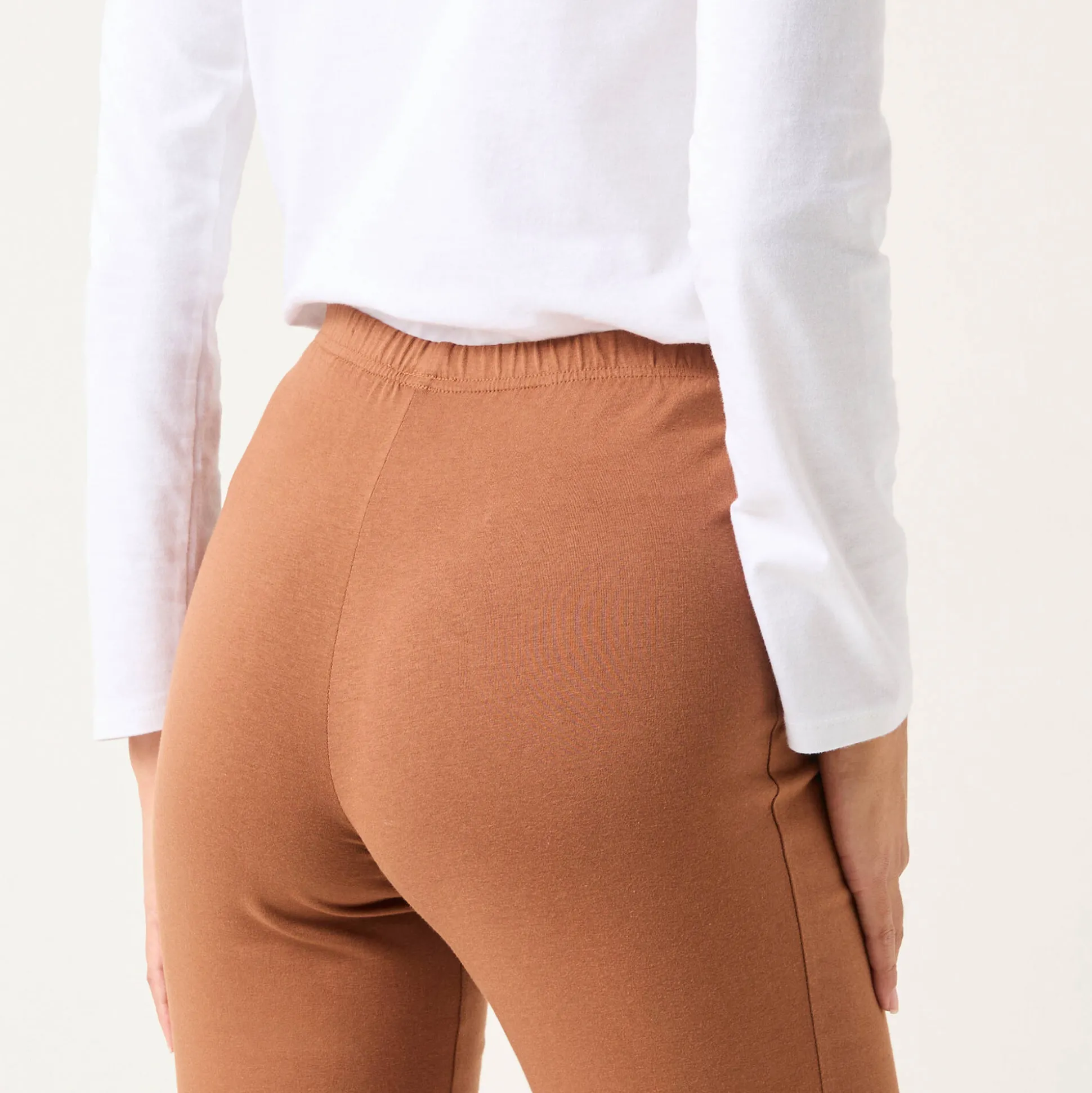 Effen bootcut legging, elastische taille