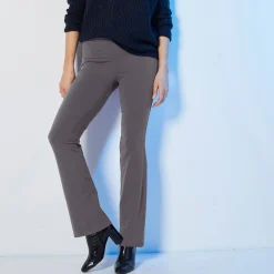 Effen bootcut legging, elastische taille