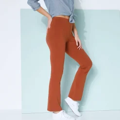 Effen bootcut legging, elastische taille