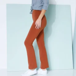 Effen bootcut legging, elastische taille