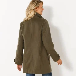 Effen cabanmantel met knoopsluiting