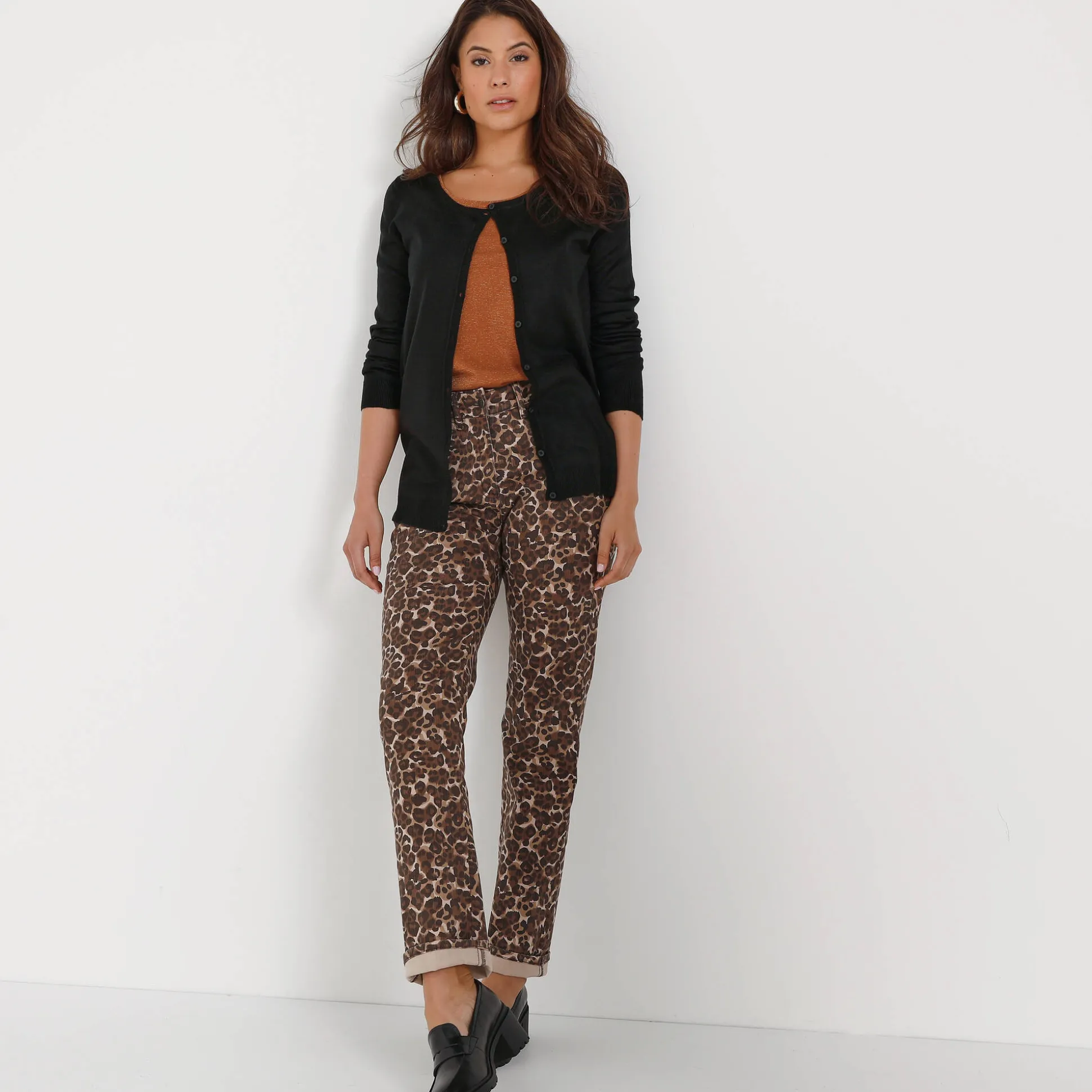 Effen cardigan met kasjmiertouch