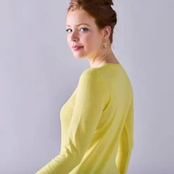 Effen cardigan met kasjmiertouch