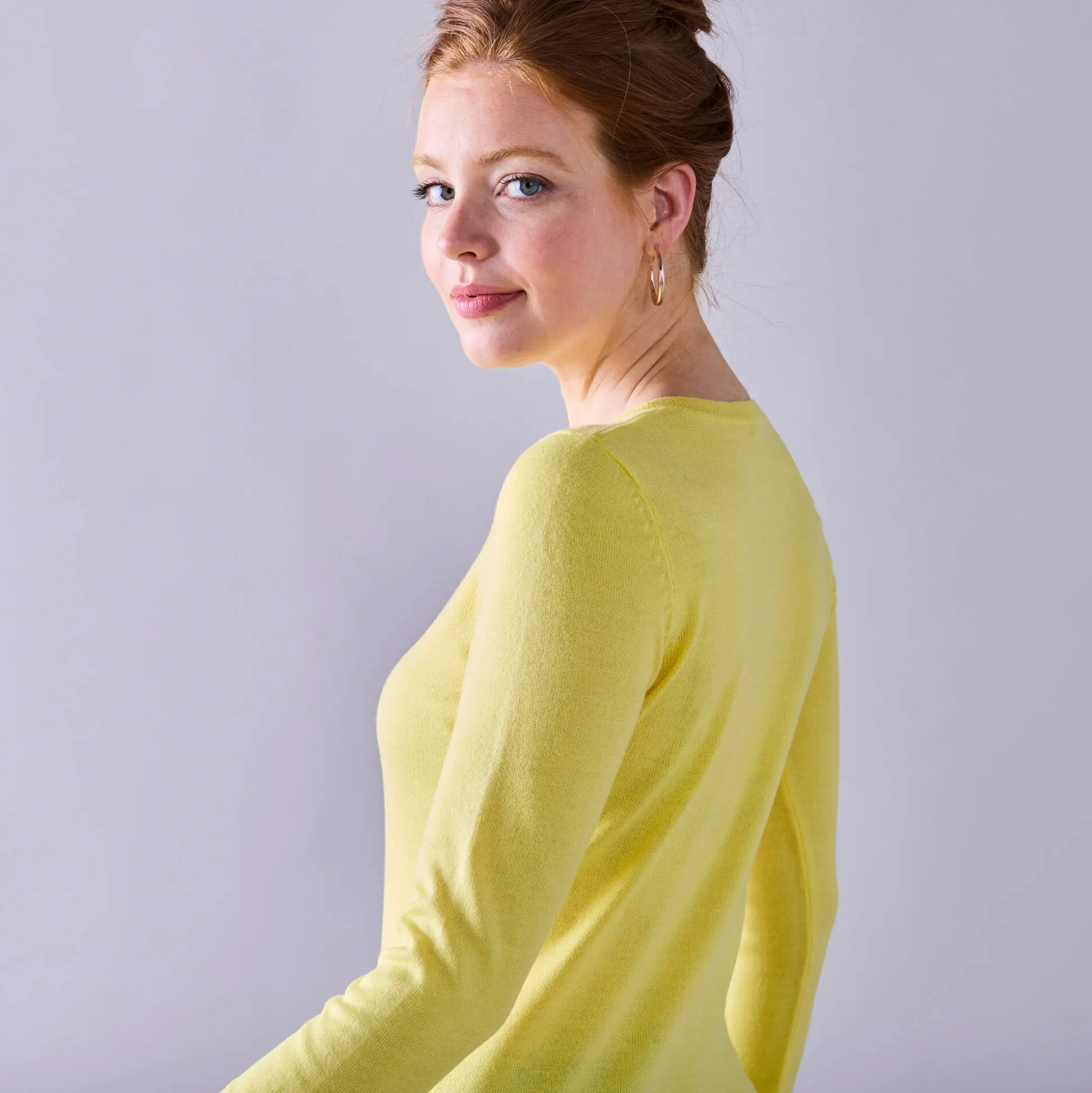 Effen cardigan met kasjmiertouch