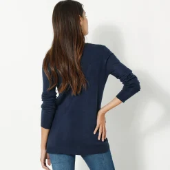 Effen cardigan met kasjmiertouch