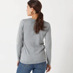 Effen cardigan met kasjmiertouch