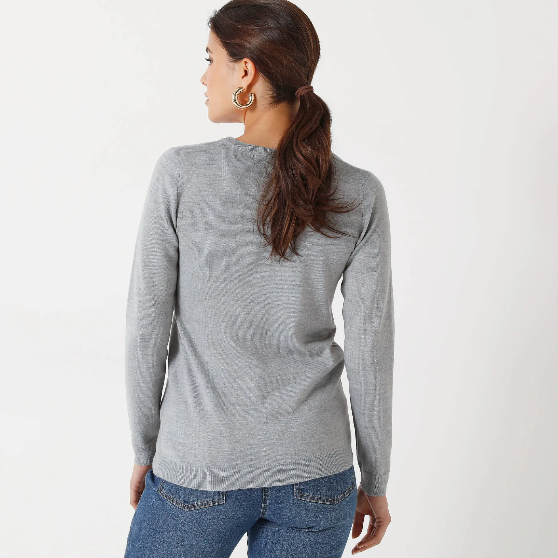 Effen cardigan met kasjmiertouch