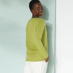 Effen cardigan met kasjmiertouch