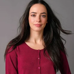 Effen cardigan met kasjmiertouch