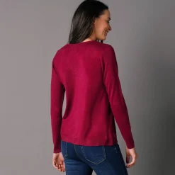Effen cardigan met kasjmiertouch