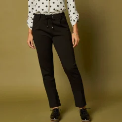 Effen chino broek, milanotricot