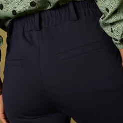 Effen chino broek, milanotricot