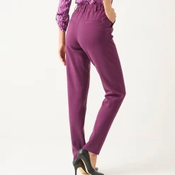 Effen chino broek, milanotricot