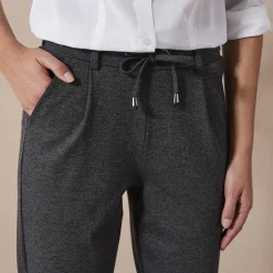Effen chino broek, milanotricot